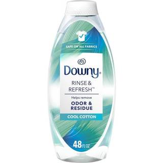 Downy Rinse & Refresh vaskeri Lugtfjerner og stofbl?dg?ringsmiddel Cool bomuld 48 fl oz Han kompatibel vaskeri sanitizer sikker p? alle stoffer s