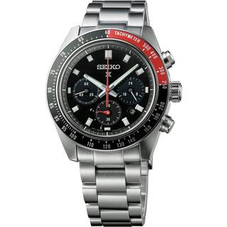 Seiko SSC915P1 Prospex Speedtimer Herren-Armbanduhr Solar Schwarz/Rot