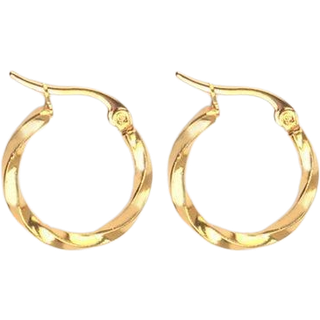 Everneed Tilla Twist Stor Guldfarvet Hoop (U)