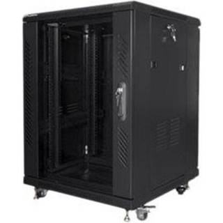Lanberg FF01-6615-12B Rack Cabinet 19" Free Standing 15U 600x600 Black RAL9004 (Flat Pack)