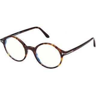 TOM FORD Mand FT5834-B 52 Optiske stel Acetat Havana Rund Normal