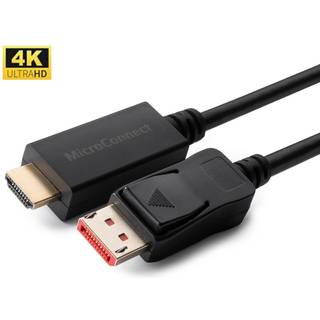MicroConnect 4K DisplayPort 1.4 – HDMI kabel, 10m