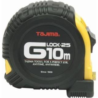 Tajima G-Lock båndmål, 25 mm, sort - 10 meter