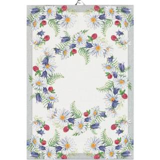 Ekelund Linneväveri Blomsterkrans viskestykke 35x50 cm Multi