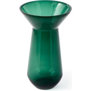 POLSPOTTEN Vases - 'Long Neck' vase, green in Dark green Glass