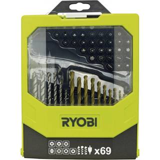 Ryobi Bor- og bitssæt med 69 dele ✓ På lager - klar til levering og afhentning
