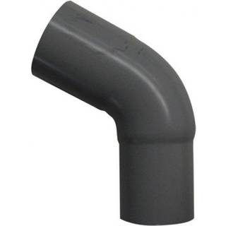 Plastmo bøjning, PVC, grafit, 60° - Ø90 mm