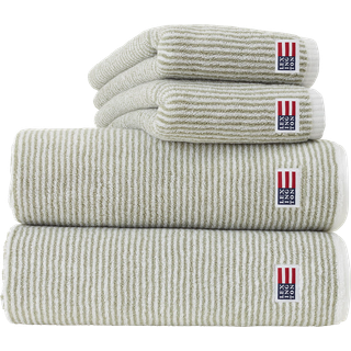 Lexington Original Towel Striped White/Vintage Green 70x130 cm