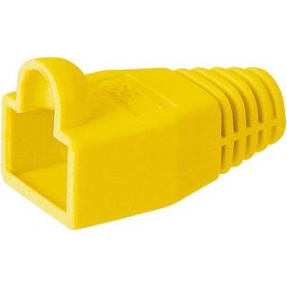 Stress mindskene hætte til RJ45 stik, gul-orange - 1 stk.