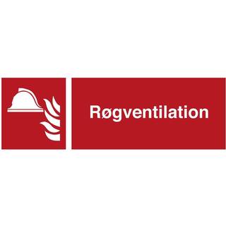 Brandskilt - Røgudluftning - Plast - 105 x 297 mm