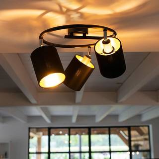 Moderne loftslampe sort 3-lys - Lofty