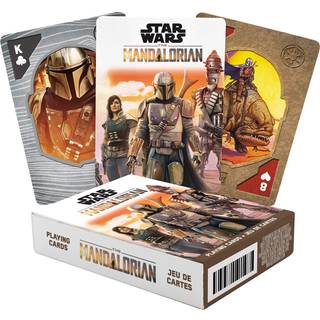 Aquarius Star Wars -spillekort - Mandalorian -tema -kortd?kket til dine yndlingskortspil - officielt licenserede Star Wars -varer og samlerobjekt