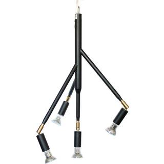 Loftlampe Kvist - 4 arme, udførelse Svart strukturlack