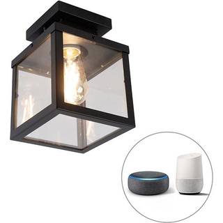 Industriel smart udendørs loftslampe sort inkl. ST64 Wifi - Rotterdam