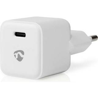 Nedis - Vægoplader | 30 W | PD3.0 30W | Hurtigopladningsfunktion | 1.5 / 2.0 / 2.5 / 3.0 A | Antal output: 1 | USB-C™ | Automatisk Valgt Spænding | Hvid - WCMPD30W100WT