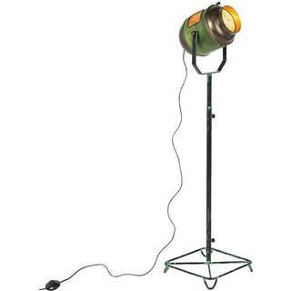 Industriel gulvlampe bronze med grøn 140 cm - Byron