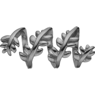 Christina Collect - Sort rhodineret sølv charm TWISTING LEAFS**