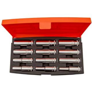 Bahco toppe 1/2" lange sæt med 12 dele