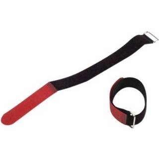 Kabelstrop Velcro 30cm x 2,5cm (10 stk.) - Rød