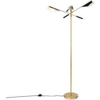 Design gulvlampe sort med guld 3-lys - Sinem