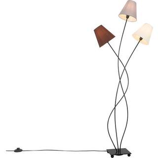 Design gulvlampe sort med stofskærme 3-lys - Melis