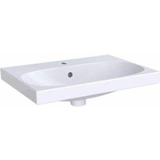 Geberit Acanto håndvask kompakt: B=60cm, T=42.2cm, Hanehul=Midtpå, Overløb=Synlig, Hvid