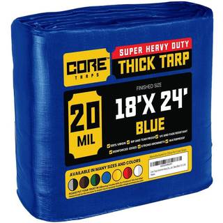 Kerne tarps ekstrem kraftig 20 mil tarp cover vandtæt UV -resistent rip og tåre bevis poly tarpaulin med forstærkede kanter til tagcamping gårdha