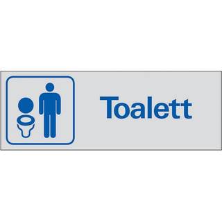 Skilt Herretoilet, 225x80 mm