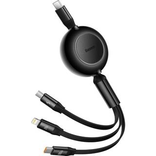 Baseus Bright Mirror 4 USB-C 3-in-1 cable for micro USB / USB-C / Lightning 100W / 3.5A 1.1m (Black)
