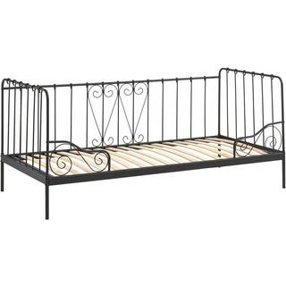 Enkeltseng daybed 90 x 200 cm – Alice, sort metal