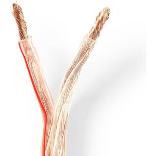 Nedis Højtaler Kabel | 2 x 6.00 mm² | CCA | 100.0 m | Runde | PVC | Gennemsigtig | Folie