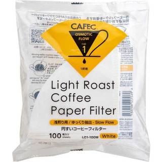 Cafec T-92 Light Roast Paper Filter LC1-100W - 1 Cup