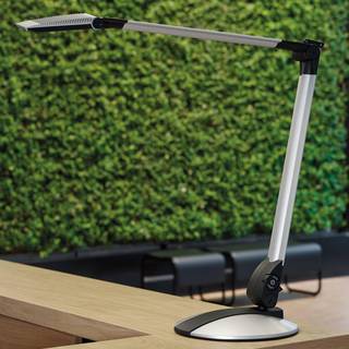 LED-skrivebordslampe MAULoptimus, sølv, stativ, dæmpbar CCT