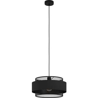 Bazely hængelampe, Ø 40 cm, sort, stof