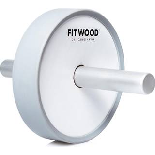 FitWood KIVI Ab Wheel - Hvid Træ / Grå Alu. Håndtag / Grå Ring
