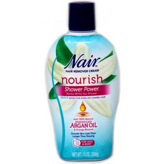 Nair Hair Remover Shower Power Max Argan Oil 13 Ounce Pump (384 ml) (2 Pack)