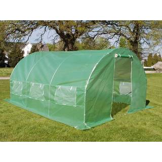 Polytunnel Drivhus 3x4,5x2m, 13,5m², Grøn