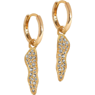 Enamel - Sparkling Julia Hoops i forgyldt sølv med zirkonia**
