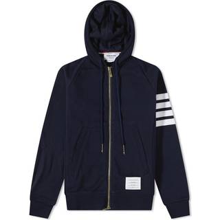 Thom Browne 4-Bar zip-up hooded sweatshirt - blue - XL