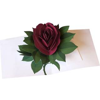 2totango Pop-up Card Rose Dark Red - Kort
