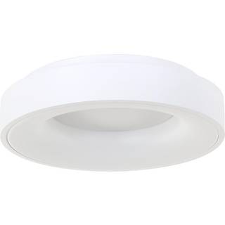 Ringlede LED-loftlampe, 2.700 K, Ø 48 cm, hvid, metal