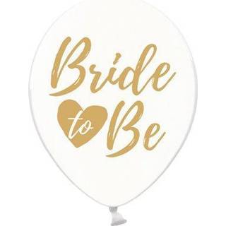 50 stk. Bride to be balloner gennemsigtig med guld tryk - Perfekt til festdekoration 12"