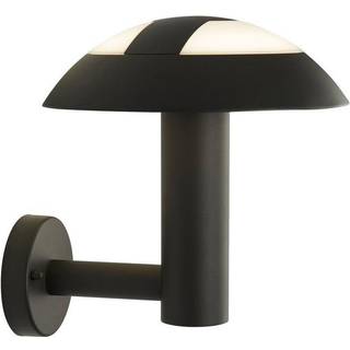 Udendørs LED-væglampe MUSHROOM, IP44, sort, svampeform