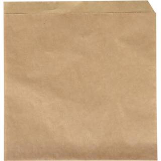 Burgerlomme Stor Brun papir/PE 19x19cm. 1000 stk.