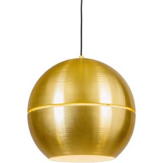 Retro hængelampe guld 40 cm - Skive