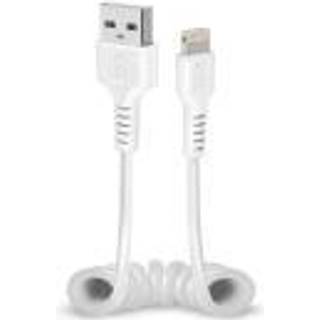 SBS USB-A til Lightning Telefon-ledning Kabel - Maks 0.5 Meter - MFI - 480 Mbit/s - Hvid