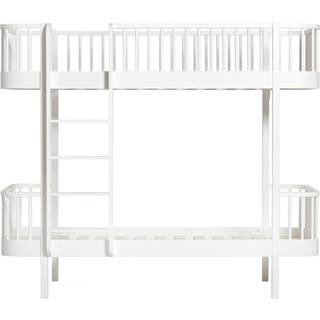 Oliver Furniture Wood Original køjeseng - Hvid m. stige i front Wood køjeseng uden madras