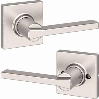 Kwikset Casey Interior Passage Door Handle Lever til skab og gangdøre Vendbare ikke-låsede håndtagsgreb Satin-nikkel med mikrobanbeskyttelse