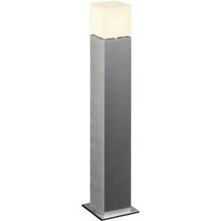 SLV Square Pole vejlampe, højde 90 cm, grå, rustfrit stål