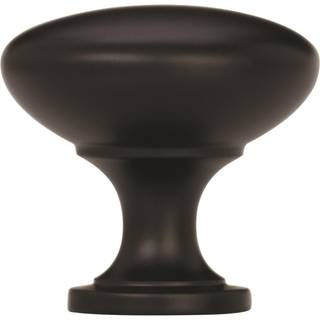 Amerock | Kabinetsknap | Matte sort | 1-1/4 tommer (32 mm) diameter | Edona | 1 pakke | Skuffeknap | Skabshardware